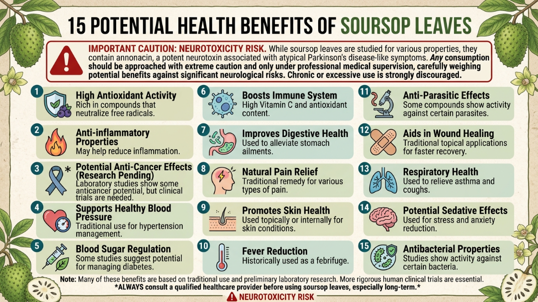15 health benefits of soursop leaves 15 health benefits of soursop leaves