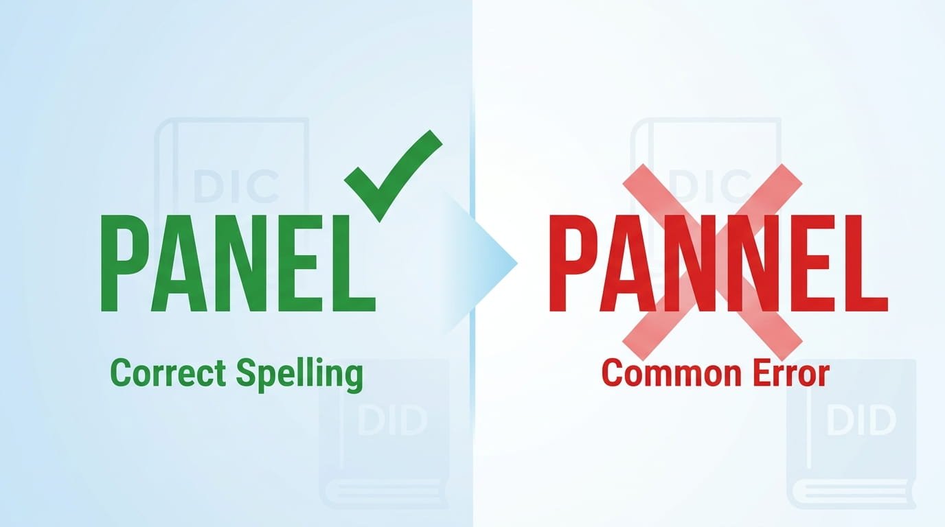Panel vs Pannel Panel vs Pannel